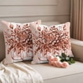 thumbnail image 2 of Eucalyptus Brown Outdoor Waterproof Pillow Covers, Stripes Bottle Flower Cactus Plant Decorative Square Throw Pillowcase Sofa Cushion Sham for Patio/Couch/Chair, 24"x24" 2 Pack, 2 of 8