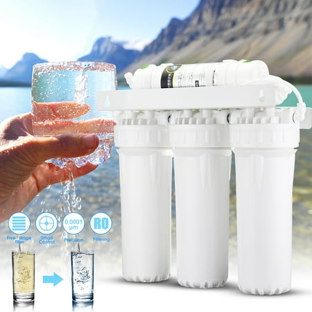Kent Marine Reverse Osmosis Kitchen 5-Stage Drinking Reverse Osmosis System RO Home Purifier Water Filters Faucet ()