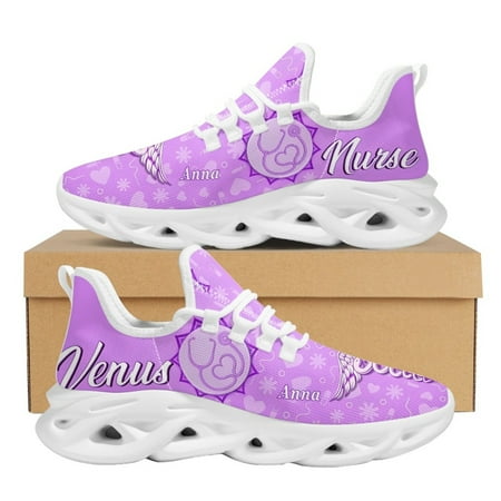 

Women s Nurse Shoes Pink EMT EMS Pattern Women Platform Shoes for Ladies Paramedic Nursing Flats Female Mesh Shoes