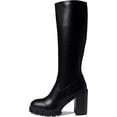 thumbnail image 3 of NINE WEST Womens Black Lug Sole Kani Round Toe Block Heel Zip-Up Heeled Boots 8 M, 3 of 5