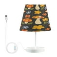 thumbnail image 2 of Retro Groovy Flowers Mushrooms Desk Lamp LED Table Nightstand Lamps with 3 Color Temperatures for Home Bedroom Living Room Decor 6x11, 2 of 8