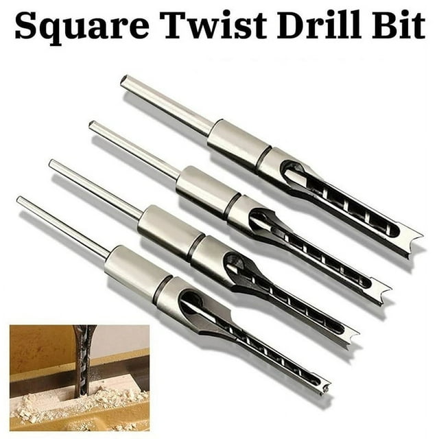 Xihbxyly Broca para Mortajadora de Agujeros Cuadrados, de Acero con Alto Contenido de Carbono, Fácil de Usar, Ideal para Carpintería, Compatible con Mortajadoras, Reduce La Intensidad Del Trabajo, Id