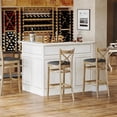 thumbnail image 6 of Finmind 4-Tier L-Shaped Bar Cabinet, Home Bar Corner Bar Unit with Stemware Racks, Reception Desk Liquor Wine Bar Table for Home Pub, White, 6 of 8