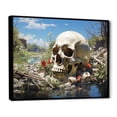 thumbnail image 2 of Designart "Skull magic Remains Pastoral I" Modern Floater Framed Canvas Print, 2 of 7
