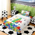 thumbnail image 3 of Erosebridal Letter A Soccer Ball Print Twin Sheet Sets, Sports Monogram Bedding for Kids Boys and Girls, 1 Flat Sheet, 1 Fitted Sheet and 1 Pillowcase, 3 of 6