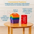 thumbnail image 5 of ECR4Kids 4-Compartment Small Plastic Caddy, Multipurpose Organization, Primary, 6-Pack, 5 of 9