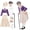 Purple, variant on Gingprous Old Lady Dress Up for Kids, 100th Day of School Granny Wig Accessories Outfit