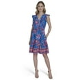 thumbnail image 2 of Falling Flowers Women's Smocked Fit & Flare With Ruffle Details Short Dress, Sizes XS-XL, 2 of 7