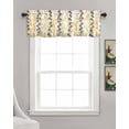 thumbnail image 3 of Yellow Gray Botanical Linen Curtain Valance for Bedroom/Bathroom/Kitchen/Office/Living/Dining Room Window,Watercolor Branches Abstract Art Rod Pocket Topper Decorative Cafe Drapes Panel 54"x18", 3 of 6