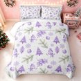 thumbnail image 2 of Erosebridal Christmas Snowman Twin Quilt Set, Pink Tree Twin Coverlet Set, White Purple, 2 Pieces, 1 Bedspread and 1 Pillowcase, 2 of 7