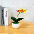 thumbnail image 4 of Gwong Decoración hogareña 1 set Fake Bonsai Realistic Antid Fade Faux Silk Flow Flexi Party Fake Butterfly Orchid Flowers Plant For Decorating Gwong 21068071, 4 of 6