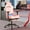 Pink, variant on Gaming Chair Computer Massage Chair Reclining Office Chair with Footrest Lumbar Massage Support Adjustable High Back PU Leather Ergonomic Game Chair for Adults(White)