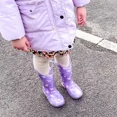 thumbnail image 7 of FUNCOO PLUS Toddler Kids Rain Boots Girls Light Up Waterproof Boots with Handles, Purple, Size 8, 7 of 7