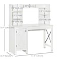thumbnail image 3 of HOMCOM 47 Inch Computer Desk, Home Office Desk with Storage, White, 3 of 10