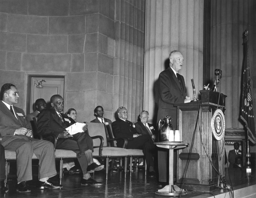 President Eisenhower Speaks At The Naacp Meeting. March 3 History (24 x