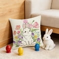 thumbnail image 4 of SIYTUAU Easter Rabbit Pillow Cover 45X45 Cm Linen Decorative Square Cushion Cover For Sofa Couch Home Spring Decor A, 4 of 7