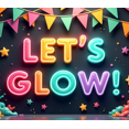 thumbnail image 4 of Yatrandify Neon Glow Party Banner Colorful Balloons Let's for Party Celebration Event Decoration Indoor, 4 of 8