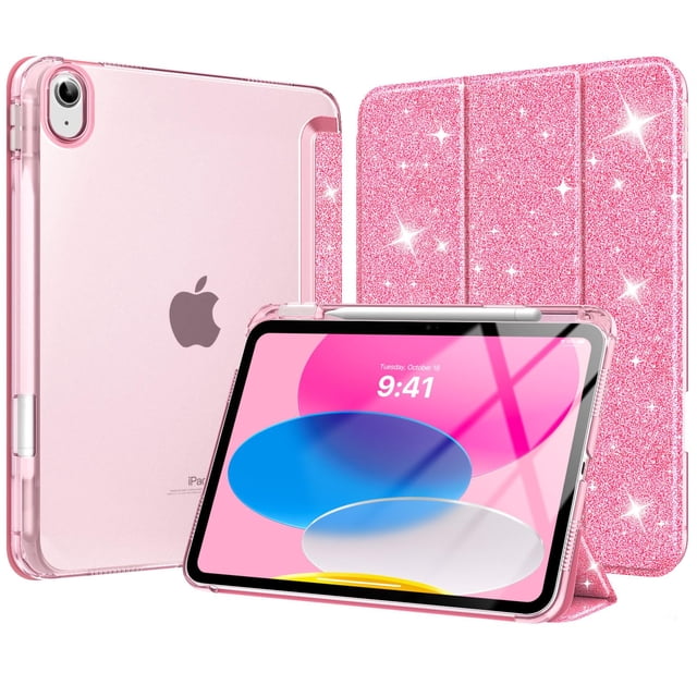 Funda para tablet MoKo para iPad 11 pulgadas, A16/10,9 pulgadas, 10ª generación, rosa