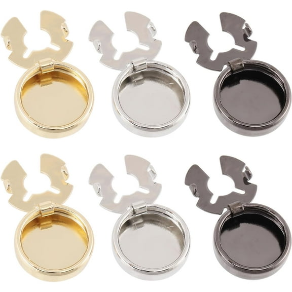 3 Pairs Brass Cufflinks Flat Round Cufflinks for Tuxedo Shirt Cufflinks Studs Set for Regular Wedding Business Accessories