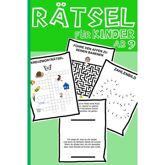 RÃ¤tseln fÃ¼r Kinder ab 9 Jahre: Buch mit Knobelaufgaben, (Paperback)