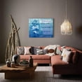 thumbnail image 4 of Dragonfly Canvas Wall Art Inspirational Quotes Pictures Wall Decor Dragonfly Lotus Rustic Painting for Bedroom Bathroom Living Room Prints Artwork Framed 12"x16"（Navy Blue）, 4 of 6