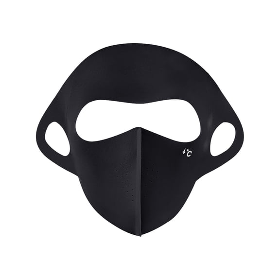 Easdesey UPF 50  Full Face Mask UV Protection Full Face Sun Shield, Breathable Cooling Ice Silk Summer Face Mask for Women & Men Black