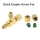 thumbnail image 3 of Conector en T de desconexión rápida, adaptador de núcleo de válvula SAE de 1/4", latón, 3 of 5