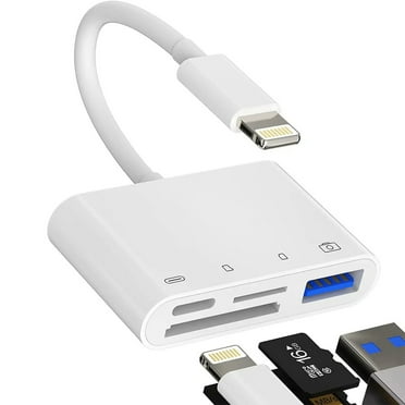 Fixdono Lightning Memory Card Reader for Micro SD/SD/TF Cards
