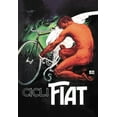 thumbnail image 2 of Unknown 23x32 Black Ornate Wood Framed with Double Matting Museum Art Print Titled - Cicli Fiat (Fiat Cycles), 2 of 4