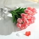 thumbnail image 3 of 10 ramos de flores artificiales de tulipanes de látex de tacto real, 3 of 7