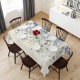 thumbnail image 6 of Blue Eucalyptus Leaves Table Cloth Waterproof Tablecloths, Farmhouse Retro Botanical Floral Tablecloth Dining Table Cover for Kitchen Party Tabletop Outdoor, Rectangle Tablecloth 54x108 Inch, 6 of 9
