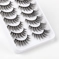 thumbnail image 4 of Kit de 10 pares de pestañas postizas, pestañas postizas 3D, pestañas largas naturales y esponjosas, pestañas postizas de banda suave reutilizables, extensión de pestañas de maquillaje negro de lujo, 4 of 5
