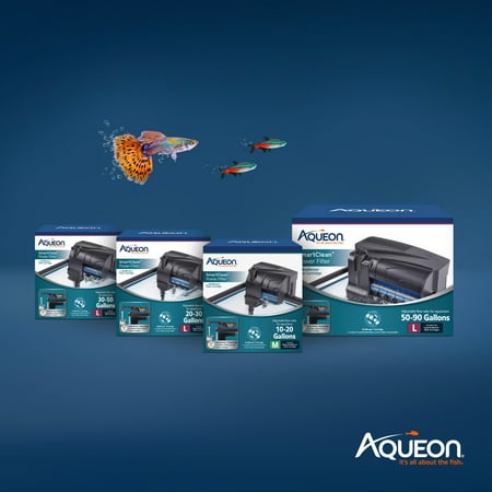 Aqueon SmartClean Power Filter with EcoRenew Filter Cartridge 20-30 Gallon