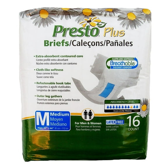 Presto Breathable Brief, XXL/XXXL, 58 in. to 77 in. Green (Set of 16)