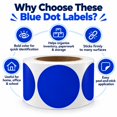 thumbnail image 3 of Royal Green Label Stickers Rolls 75mm - Permanent Adhesive Blue Labels 3 inch - 250 Pack, 3 of 5