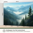thumbnail image 4 of 69"x98" Wall Mural Peel and Stick Wallpaper Misty Mountain Forest Landscape Pine Trees Blue Sky Wall Decor Self Adhesive Removable Wall Stickers for Bedroom Living Room, 4 of 7