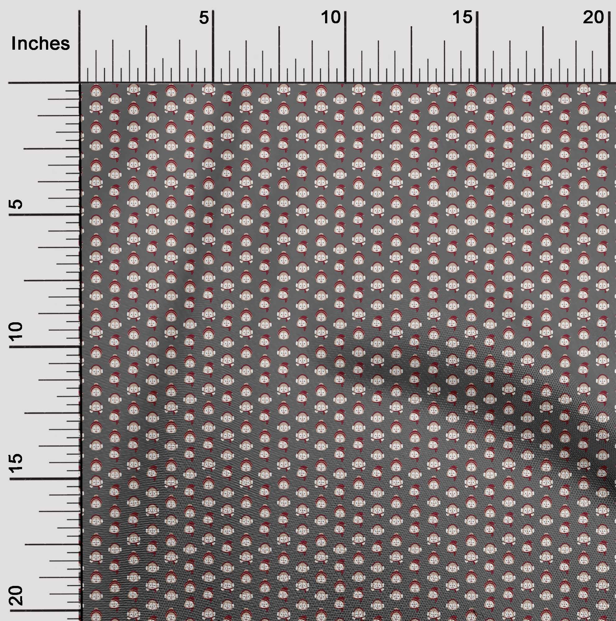 oneOone Cotton Silk Gray Fabric Christmas Fabric For Sewing Printed Craft Fabric By The Yard 42 Inch Wide
