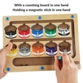 thumbnail image 3 of Type C Wooden Magnetic Colorful Beads Number Maze Counting Game Kids Color Recognition Educational, 3 of 5
