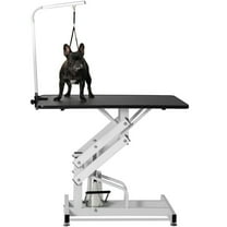 Hydraulic Dog Pet Grooming Table Heavy Duty Big Size Z-Lift Pet Grooming Table, 45.3"L x 23.6"W x (21" - 36")H
