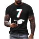 thumbnail image 2 of Tops para hombre, blusas y camisas de manga corta con cuello redondo para hombre, jersey informal con cuello redondo estampado para hombre, pantalones cortos deportivos para fitness, blusa de poliéste, 2 of 5