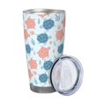 thumbnail image 2 of KLL Sea Turtle Print 40oz Stainless Steel Insulated Car Cup with Spillproof Lid - Keep Your Drink Hot or Cold on the Go-Straw Three-piece Set, 2 of 8