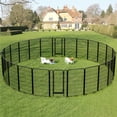 thumbnail image 4 of Yaheetech 47" Tall 16-Panel Foldable Metal Dog Playpen with Door, for Indoor Outdoor, Black, 4 of 5