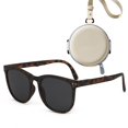thumbnail image 1 of Folding Sunglasses Trendy Unisex - Compact Sunglasses Driving Glasses with Case, 1 of 5