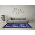thumbnail image 3 of Ahgly Company Indoor Square Persian Blue Traditional Area Rugs, 4' Square, 3 of 4