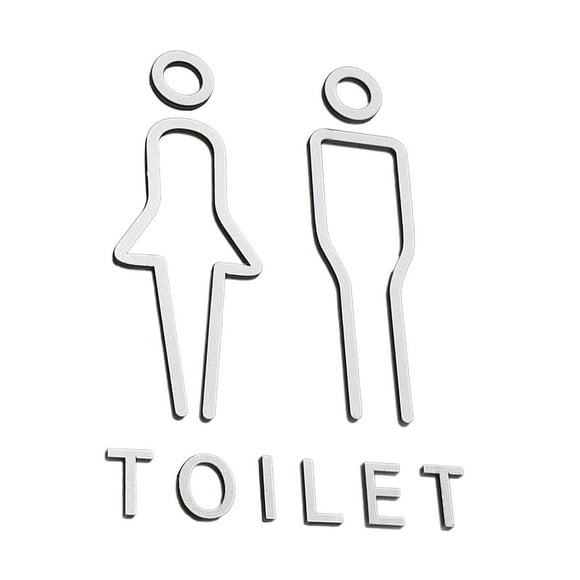 2 Pcs Toilet Sign Signage Antique Decorations Washroom Restaurant Bathroom Hotel