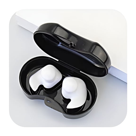 BESTSKY 4 Pairs of Professional Swimming Ear Plugs Waterproof Reusable Silicone Earplugs for Kids Children (Blue Black White Pink)