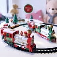 thumbnail image 1 of DPTALR Lights And Sounds Christmas Train Set Railway Tracks Toys Xmas Train Gift, 1 of 9