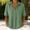 Army Green, variant on Women's Collared Band Half Sleeve Snap Buttons Shirts Solid Color Leisure Loose Blouse Summer Casual Classic Tops Purple 2XL