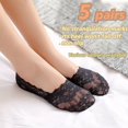 thumbnail image 3 of 5 pairs No Show Socks for Womens Size 6-9, Ultra Low Cut Liner Silk Breathable Socks Ice Feeling socks, Nonslip Liner Invisible Hidden Thin Socks, 3 of 7