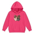thumbnail image 4 of Girls Valentine's Day Hoodie Set Leopard Print Heart Hoodie With Pockets Pants Set Hot Pink 3 Y-4 Y, 4 of 6